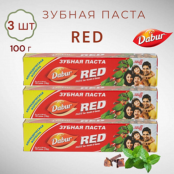 Dabur Red Ред зубная паста индийская с переводом 100 г 3 шт