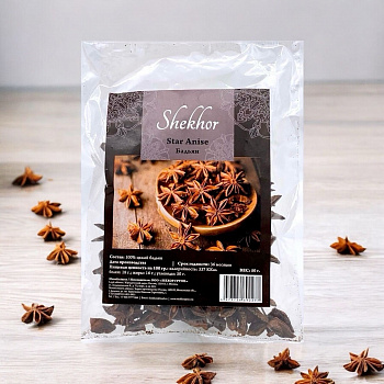 Shekhor БАДЬЯН Индия /Star Anise приправа, специи Шехор 50 г