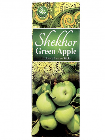 Shekhor Благовония Зеленое Яблоко (Green Apple) / Эксклюзивные ароматические палочки Шехор / Индия 20 шт
