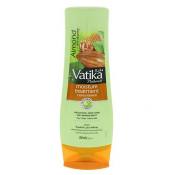 Dabur Vatika Кондиционер для волос МИНДАЛЬ И МЕД /УВЛАЖНЯЮЩИЙ для сухих, вьющихся и жестких волос/Almond & Honey Moisture Treatment / Дабур Ватика / 200 мл