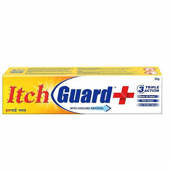 ITCH GUARD CREAM Paras Pharma / Крем Итч Гард Тройного действия для защиты от зуда с ментолом / 20 г