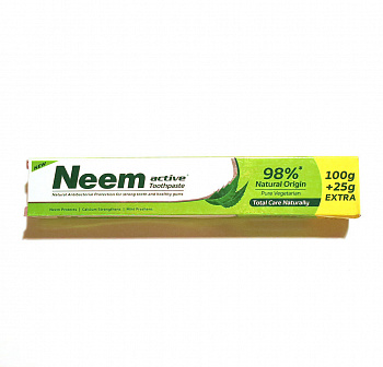 NEEM ACTIVE Toothpaste Jyothy Laboratories ltd (Зубная паста Ним Актив, Джйоти Лабороторис), 100 г + 25 г.