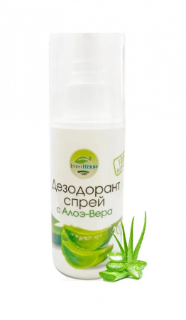 IndoHerbs натуральный Дезодорант спрей с Алоэ Вера, 100 мл