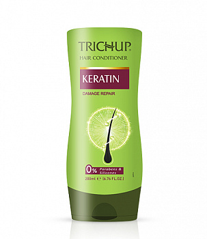 Trichup Hair Conditioner KERATIN Damage Repair, Vasu (Тричуп Кондиционер КЕРАТИН, Восстановление поврежденных волос, Васу), 200 мл.