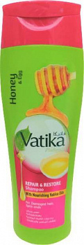 Dabur Vatika Шампунь для волос Исцеление и восстановление МЕД И ЯЙЦО 400 мл
